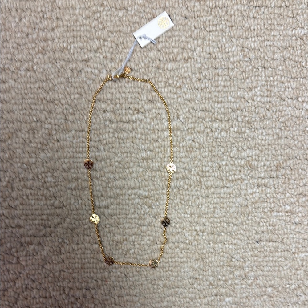 Tory Burch Elegant Gold Necklace